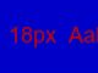 red 18 px text on blue, converted JPG file, zoomed in 4x