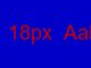 red 18 px text on blue, original JPG file, zoomed in 4x