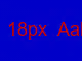 red 18 px text on blue, original JPEG XL file, zoomed in 4x