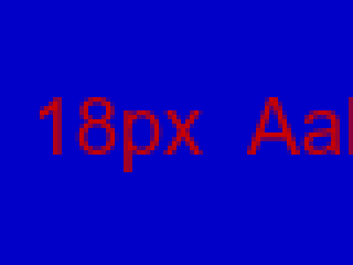 red 18 px text on blue, original PNG file, zoomed in 4x
