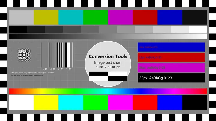 Test chart, converted HEIC file (scaled-down preview)